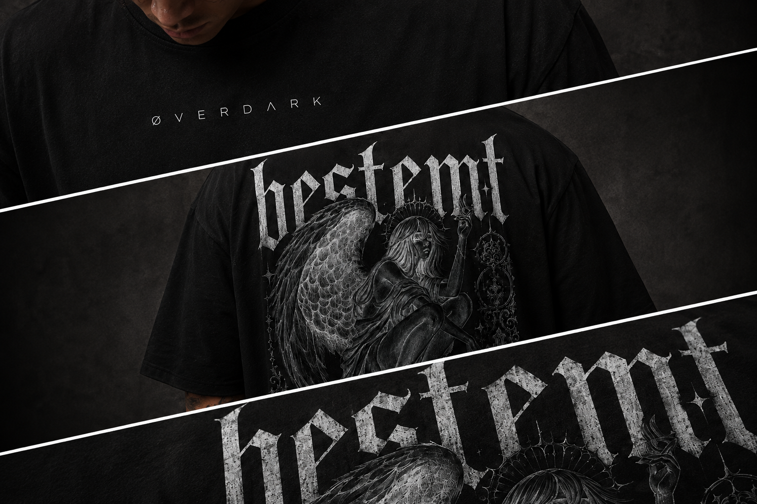 Detalhes da camiseta ØVERDARK